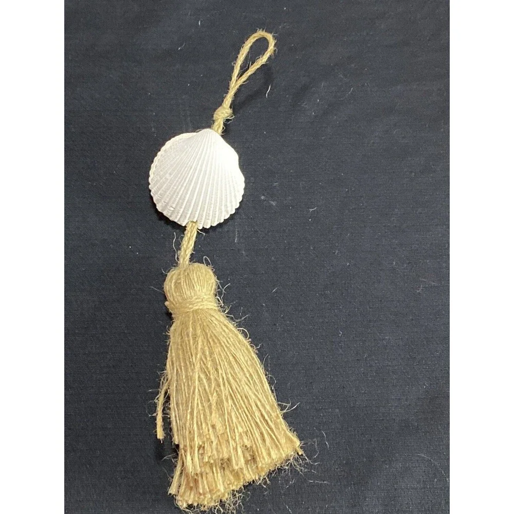 Real Sea Shell W/ Rope Tassel Christmas ornament Nautical Beach Theme